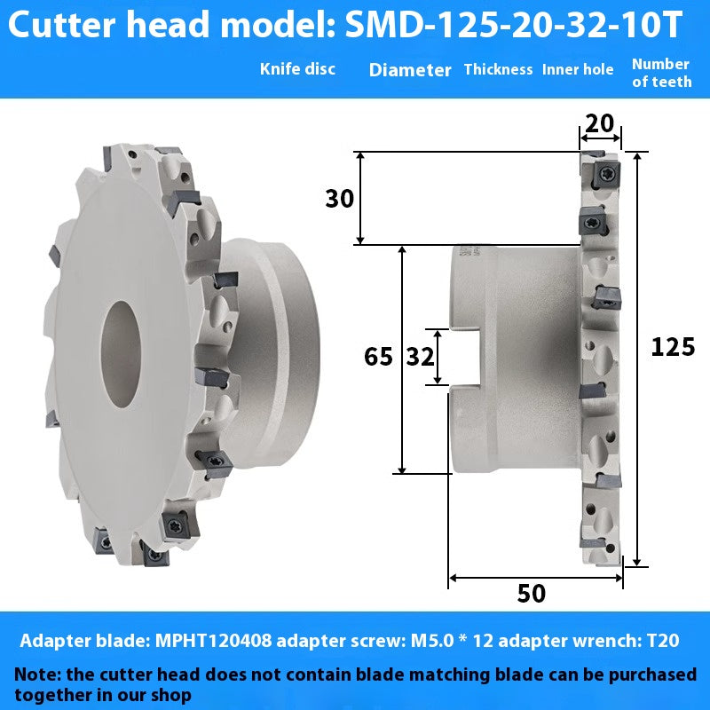 2079-CNC sleeve SMD side and face milling cutterhead CNC indexable chip SMC cutterhead T-slot grooving MPHT06 Shandong Denso Pricision Tools Co.,Ltd.